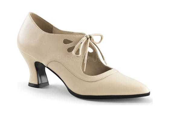 Funtasma Women's Victorian 03 Cream PU Heels Funtasma Women's Women's Women's Victorian 03 Cream PU Heels cdd572