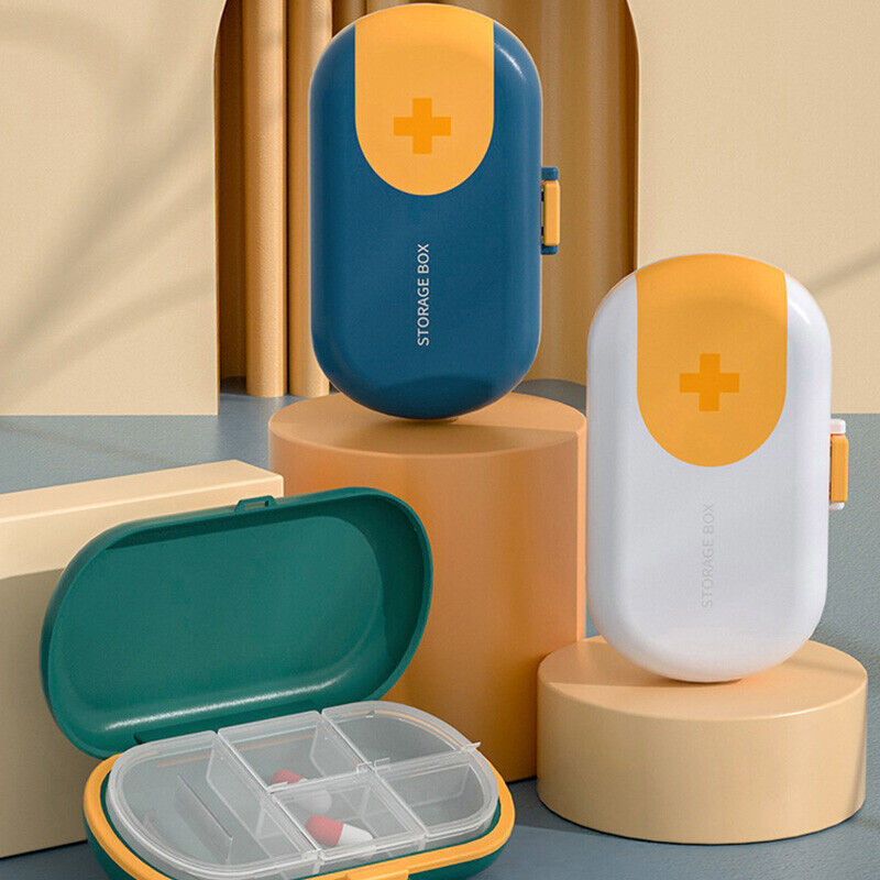 Portable Travel Pill Case With Pill Cutter Organizer Medicine Storage Container - Picture 5 of 15