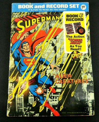 SUPERMAN in ALIEN ADVENTURES BOOK & 45 RPM RECORD