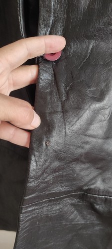 Chaqueta gabardina de cuero Zara de longitud completa marrón oscuro para mujer talla L/M - Imagen 7 de 21
