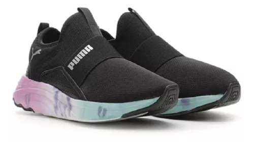 PUMA 37720701 - Damen Softride Sophia Slipper (Medium) schwarz Netz Laufschuh - Bild 3 von 5