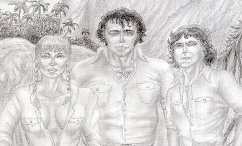 kunstwerk original bleistiftzeichnung 11 x 7 Land der Verlorenen, der Marshalls. - Bild 5 von 8