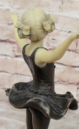Bailarina Preiss Prima bronce hecha a mano escultura Art Deco base de mármol obra de arte - Imagen 8 de 10