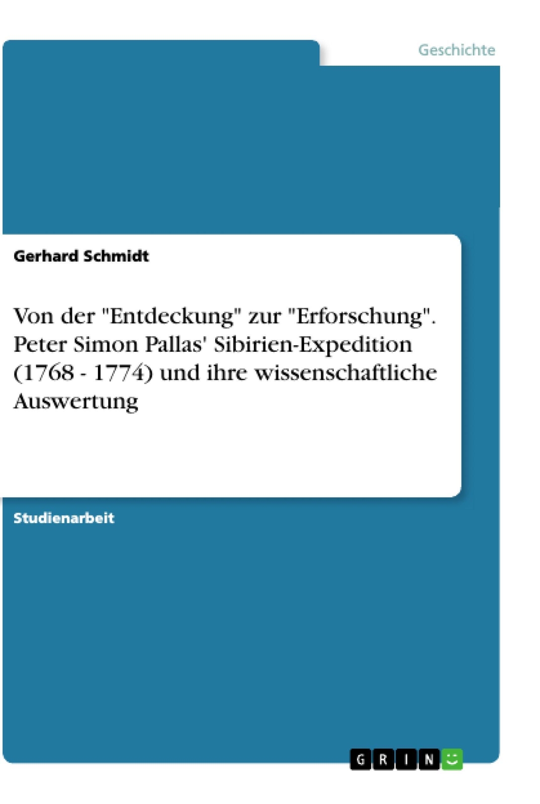 Thumbnail - Von Der Entdeckung Zur Erforschung . Peter Simon Pallas'
