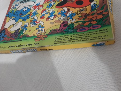 Vintage Smurf Land Colorforms Super Deluxe Play Set 40 Pieces - Picture 4 of 16