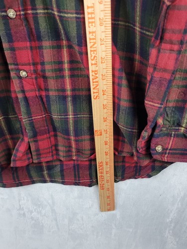 Vtg Pendleton Virgin Wool Flannel Shirt Mens sz L Made In USA Plaid - Picture 8 of 13