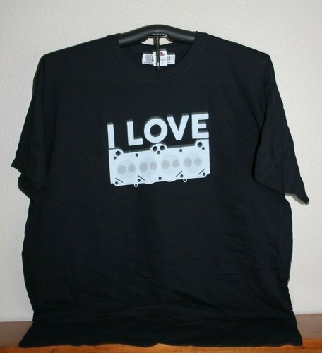I LOVE (MOTOREN/MOTOREN/ 8 Zylinder) T-Shirt, XXL/ 2XL in schwarz - Bild 1 von 5