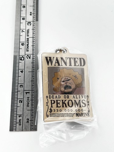 Pekoms One Piece Wanted Plate Key Ring Charm Mascot Japanese Anime Manga - Picture 2 of 3