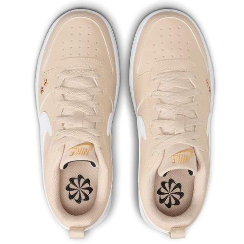 Nike Court Borough Recraft SE Big Kids' Shoes, Sanddrift/Twine/Black/White, 4.5 - Picture 5 of 8