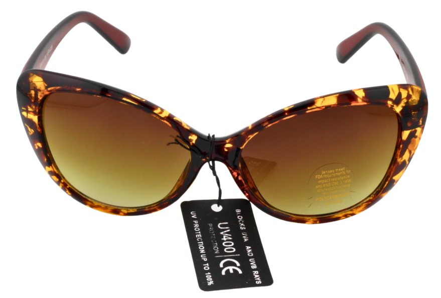 Cat Eye Tortoise Shell Sunglasses with Gradient Brown Lenses-image