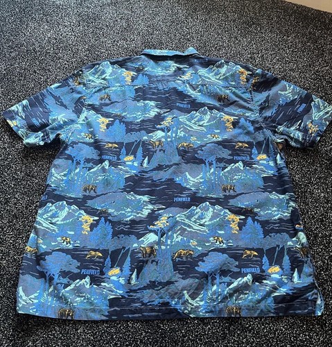 Penfield Blue and Navy Hawaiian/ Bermuda Shirt Size XXL - Picture 16 of 17