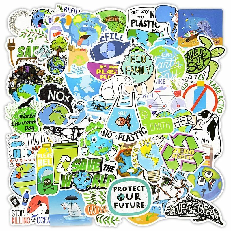 50pcs Save Earth Stickers Pack Funny Cartoon Education Environment Protection | eBay 50pcs Save Earth Stickers Pack Funny Cartoon Education Environment Protection | eBay