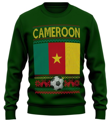 Cameroon Ugly Christmas Sweatshirt Football World Xmas Gifts For Him Her Socc... - Picture 4 of 14