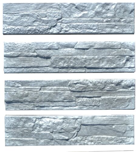 Set stampi in calcestruzzo fai da te 4 stampi in plastica intonaco in calcestruzzo pietra da parete cemento W34 - Foto 4 di 10