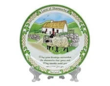 Royal Tara Blessing Plate Farm Print Land of Shamrock Kitchenware Souvenit