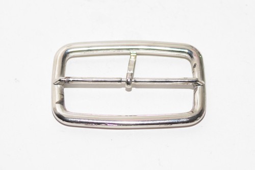 Solida Fibbia per Cintura Fibbia per Tasca degli anni 80 per Larghezza 60 mm, Argento - Foto 4 di 9