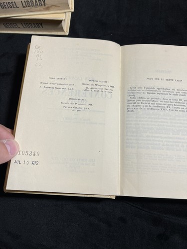 Conférences I, II, III By Jean Cassien, 1955, Ex Library - Picture 20 of 24