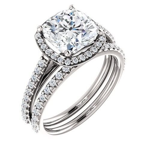 ANILLO MOISSANITA CHARLES & COLVARD DE 2,50 QUILATES EN ORO 14K - Imagen 6 de 6