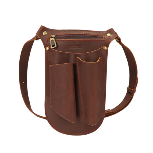 TOURBON Leather Scissor Belt Bag Electrician Holster Garden Florist Tool Pouch - Picture 13 of 24