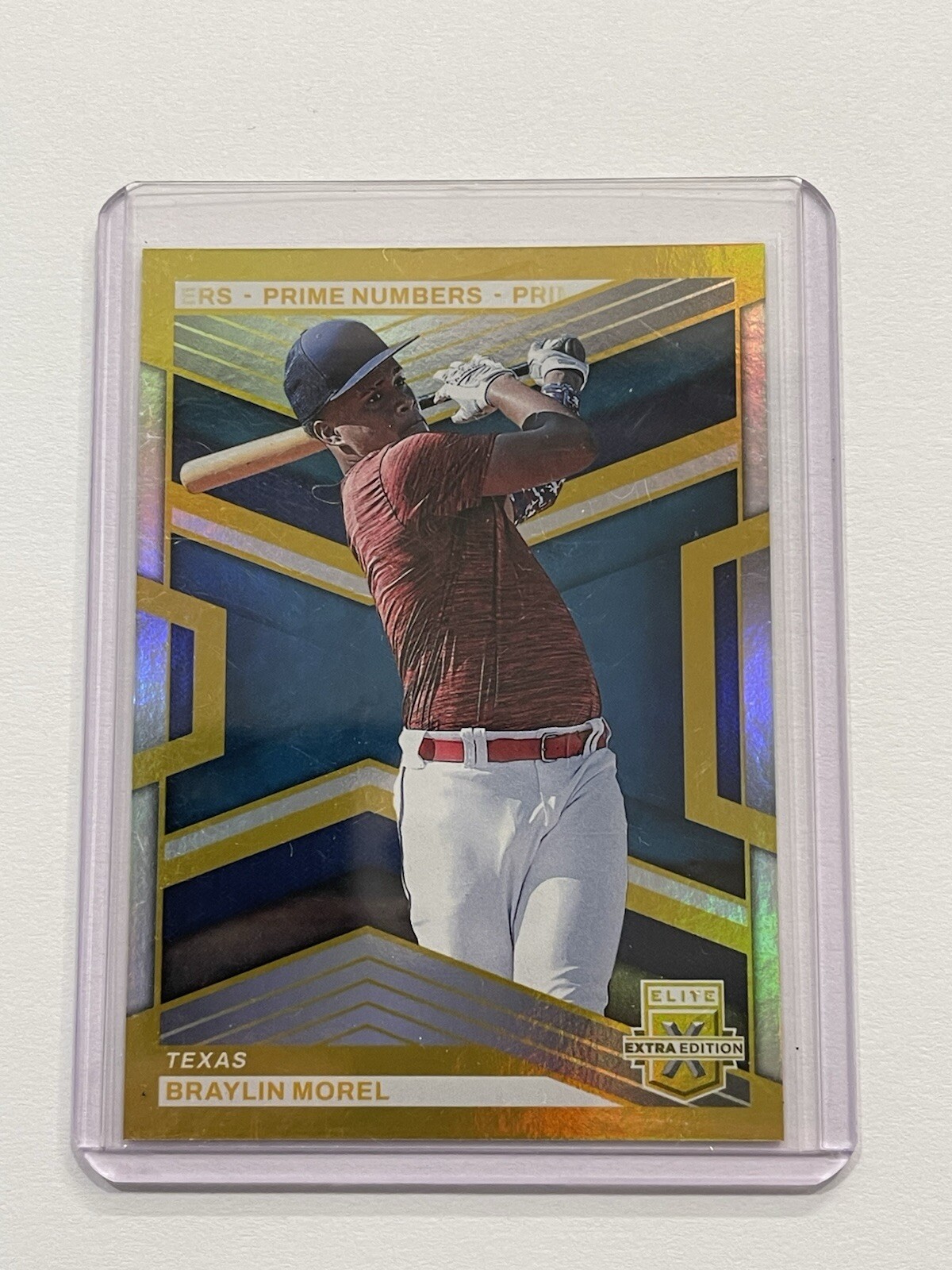 2023 Elite Extra Edition Braylin Morel GOLD Die Cut Aspirations /24