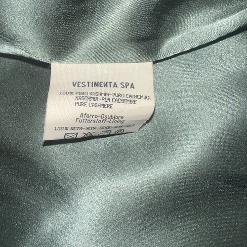 Giorgio Armani A Milano Borgonuovo 21 Green Cashmere Coat Women’s Italy Vintage - Picture 15 of 17