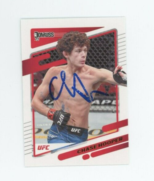 Chase Hooper AUTO 2022 Donruss UFC Beckett BAS COA On-Card SuperStar #186