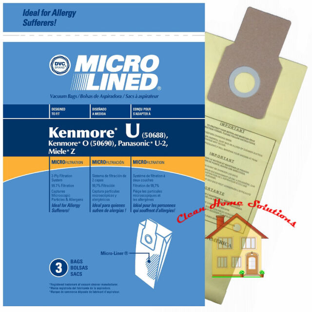 Kenmore 50688 Panasonic U 2 Miele Z Vacuum Bags Package Of 3 Kenmore 50688 Panasonic U 2 Miele Z Vacuum Bags Package Of 3