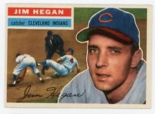 1956 Topps Jim Hegan #48 White Back Indians Ex-Mt