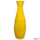 Uniquewise 24" Tapered Cylindrical Tall Bamboo Floor Vase with Flared Trumpet