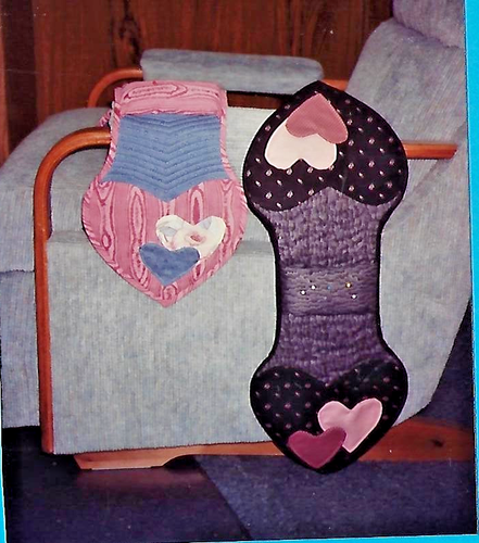 Applikation Quilt Sessel/Sessel/Tisch Nähen Caddy & Nadelkissen Herz Muster - Bild 7 von 9