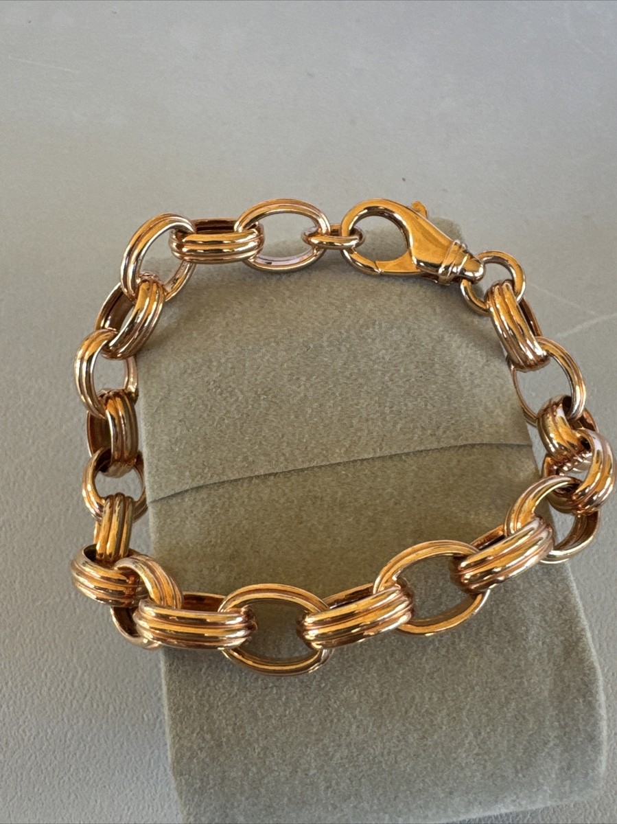 Milor Italy Sterling Silver 925 Rose Gold Bracelet