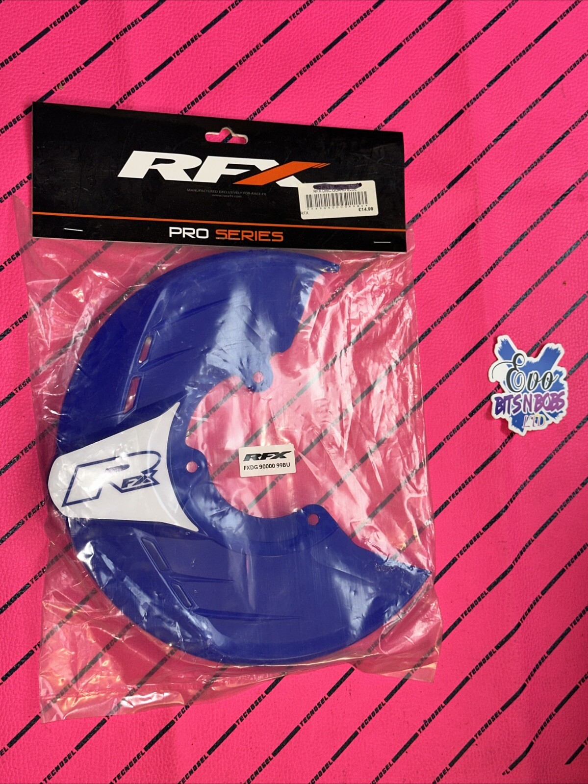 RFX Pro Disc and Caliper Guard (Blue) Universal to fit RFX disc guard mounts