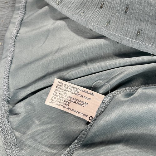 XHILARATION Dress Womens Small Blue Dobby Chiffon Dusty Lined sheer - Picture 9 of 12