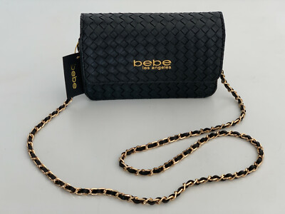 New Bebe Dolores Black Embossed Woven Flap Crossbody Sling Bag Purse 69 Sale Ebay New Bebe Dolores Black Embossed Woven Flap Crossbody Sling Bag Purse 69 Sale Ebay
