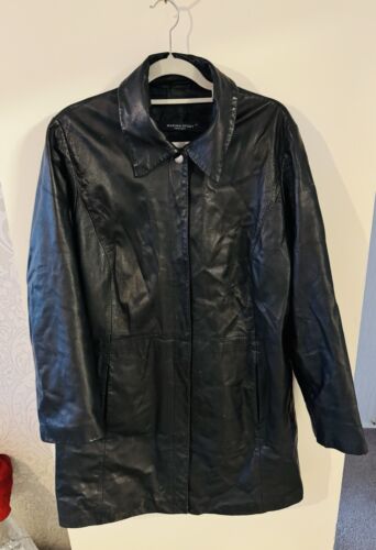 Vintage Marina Rinaldi Genuine Leather Coat Size XL