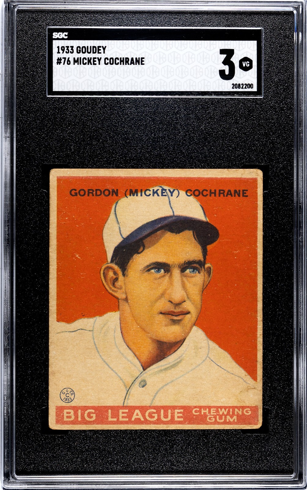 1933 Goudey Mickey Cochrane # 76 SGC 3