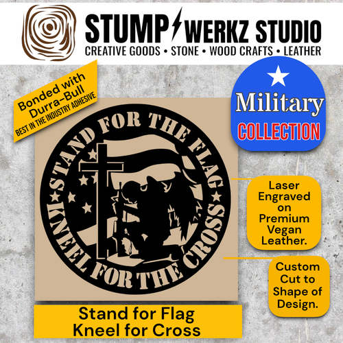 Custom Hat Trucker Cap Richardson Leather Patch Military Stand Flag Kneel Cross - Picture 4 of 22