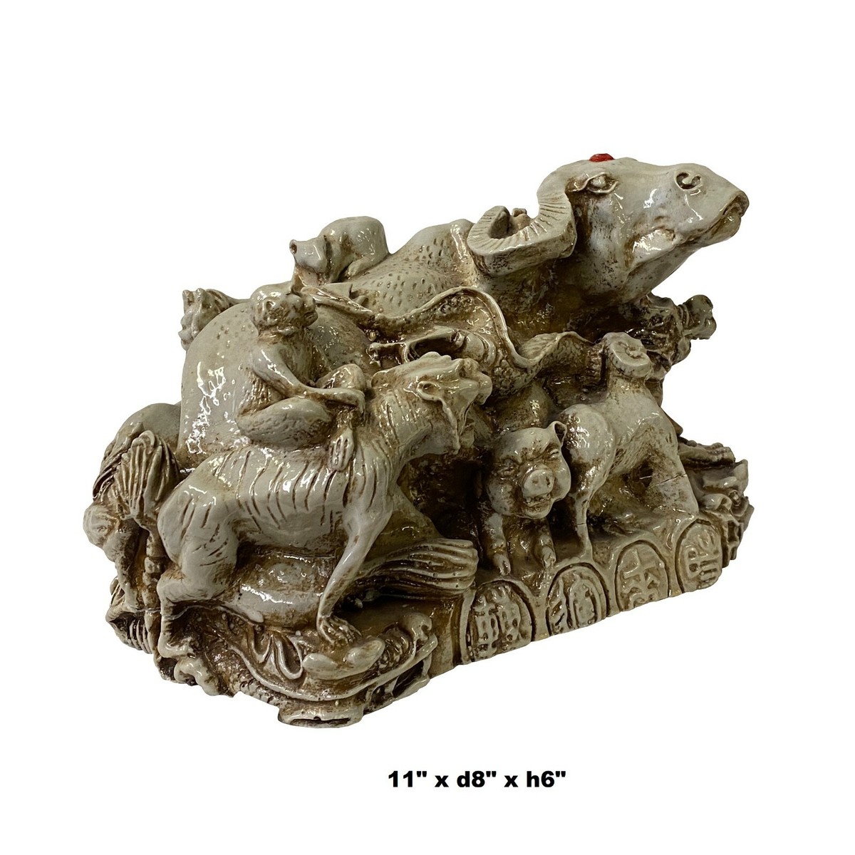 Chinese Resin Zodiac Animals Wealth Gather Fengshui OX Statue ws1243S Chinese Resin Zodiac Animals Wealth Gather Fengshui OX Statue ws1243S