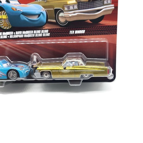 Disney Pixar Cars Bling Bling Lightning McQueen and Tex Dinoco Diecast FLAW - Picture 3 of 7