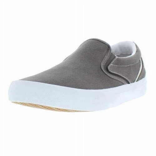 *NIB* Hurley Mens Arlo Slip On Casual Canvas Sneakers (Gray/White, US 12) - Picture 2 of 4