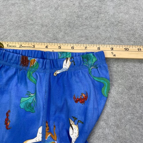 Disney Little Mermaid PJs Girls Sz 2 Blue Organic Cotton Ariel & Sebastian NWT - Picture 8 of 10