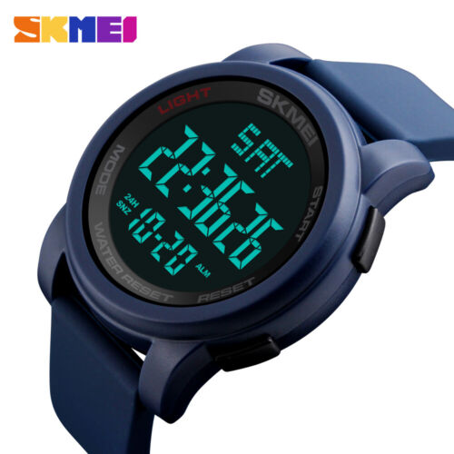 SKMEI Watch 50m Waterproof Large Digital Multifunction Sports Split Stopwatch UK - Picture 14 of 19