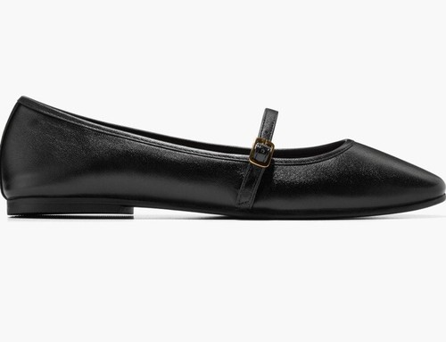 Women's FLATS Cole Haan YELENA MARY JANE - BLACK LEATHER - Picture 2 of 6