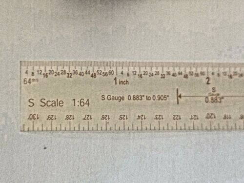 S scale 24.5" Long Ruler - Clear Flexible Polyester Sepia Legends 3/4" wide - Picture 3 of 3