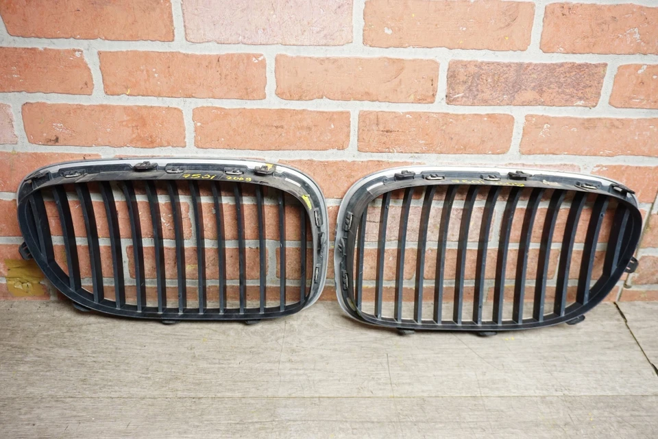 JUEGO REJILLA RIÑÓN PARACHOQUES DELANTERO IZQUIERDO Y DERECHO BMW 750I F01 CROMADO 2009-2012 OEM* Foto 3 de 4