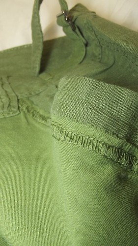 Liu Jo Donna Pantalone Pinocchietto Verde Viola Prugna Capri Tasche Casual Lino - Foto 16 di 43