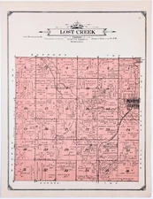 1918 PLATTE CENTER - LOST CREEK NEBRASKA Plat Map PLATTE Cty (15x11.5) ORIGINAL