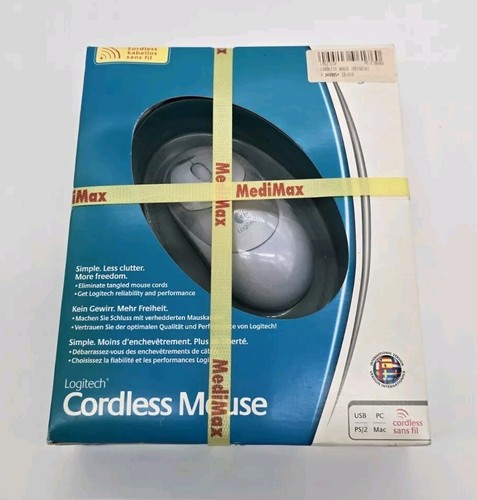Logitech Cordless Wheel Mouse Maus Usb Wifi Wireless Vintage - NEU