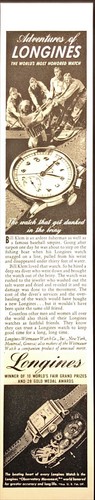 Longines Wrist Watch Dunked in the Briny Vintage Print Ad 1943 - Picture 2 of 7