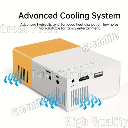 Portable Projector 1080P LED Mini Home Cinema Movie Theater Projector Multimedia - Picture 14 of 25